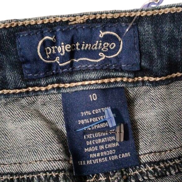 Project Indigo Stretch Denim Skirt  Women's Sz 10 Blue Boho  Mid Length Western - Picture 5 of 6